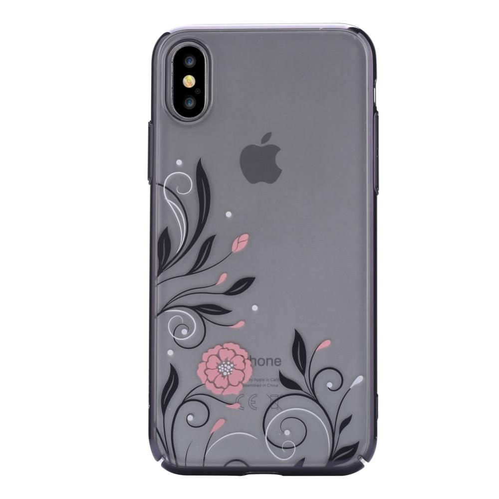 Поликрабонатов кейс за iPhone XS, iPhone X (с кристали Сваровски) - Devia Crystal Petunia Case (черен) | JAR Computers Поликрабонатов кейс за iPhone XS, iPhone X (с кристали Сваровски) - Devia Crystal Petunia Case (черен)