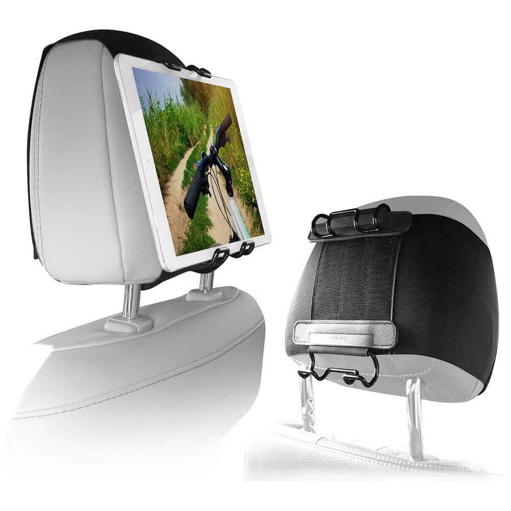 Унивесална поставка за седалката на кола за iPad и таблети до 11 инча - Macally Car Headrest Strap Tablet Holder | JAR Computers Унивесална поставка за седалката на кола за iPad и таблети до 11 инча - Macally Car Headrest Strap Tablet Holder