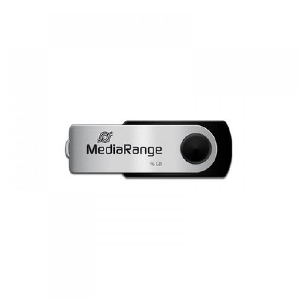 USB флаш памет MediaRange, 16GB, USB 2.0 Type-A, черна | JAR Computers USB флаш памет MediaRange, 16GB, USB 2.0 Type-A, черна