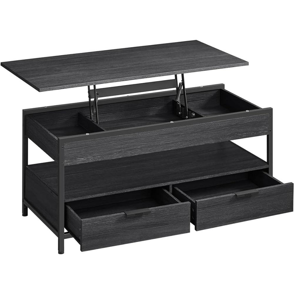 Vasagle Lift Top Coffee Table with Storage Drawers and Hidden Compartments Charcoal Grey (LCT209B22) (VASLCT209B22) | JAR Computers Vasagle Lift Top Coffee Table with Storage Drawers and Hidden Compartments Charcoal Grey (LCT209B22) (VASLCT209B22)