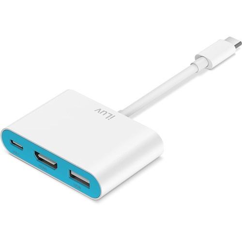 Адаптер за свързване от USB-C към HDMI 4K, USB-C, USB-A - iLuv USB Type-C Digital AV Multiport Adapter | JAR Computers Адаптер за свързване от USB-C към HDMI 4K, USB-C, USB-A - iLuv USB Type-C Digital AV Multiport Adapter