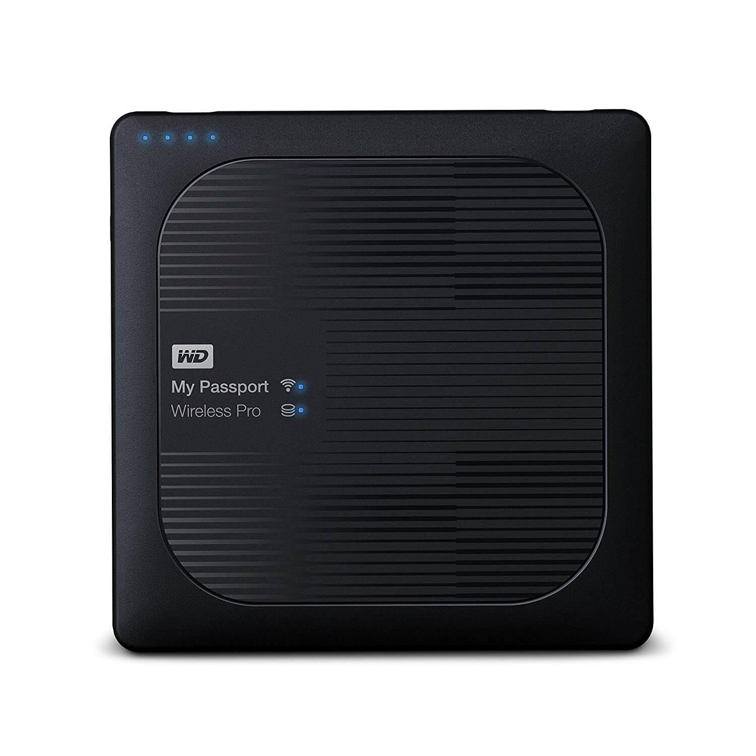 Безжичен хард диск с USB 3.0 за камери и дронове - Western Digital MyPassport Wireless Pro HDD 2TB USB 3.0 (черен) | JAR Computers Безжичен хард диск с USB 3.0 за камери и дронове - Western Digital MyPassport Wireless Pro HDD 2TB USB 3.0 (черен)