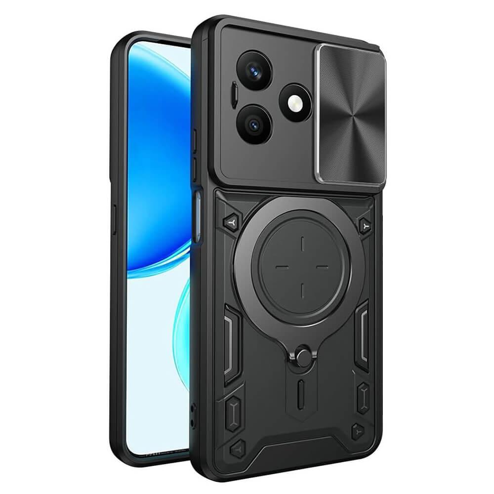 Хибриден удароустойчив кейс с вградена поставка за Honor X8d - Techsuit CamGuard Pro Case (черен) | JAR Computers Хибриден удароустойчив кейс с вградена поставка за Honor X8d - Techsuit CamGuard Pro Case (черен)