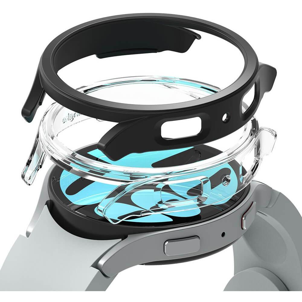 Комплект от два броя качествен твърд кейс за Samsung Galaxy Watch 6 44 мм (прозрачен и черен) - Ringke 2x Slim Watch Case (2 броя) | JAR Computers Комплект от два броя качествен твърд кейс за Samsung Galaxy Watch 6 44 мм (прозрачен и черен) - Ringke 2x Slim Watch Case (2 броя)