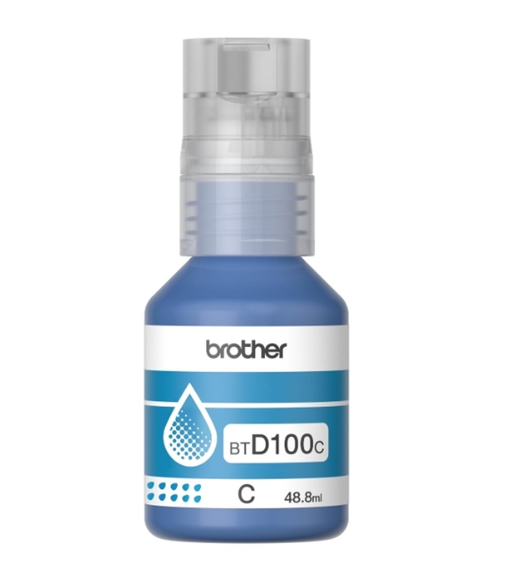 Мастилена бутилка Brother Cyan BT-D100C за MFC-T930DW/DCP-T830DW/T730DW/T530DW/T430W/T230, 5000 к. | JAR Computers Мастилена бутилка Brother Cyan BT-D100C за MFC-T930DW/DCP-T830DW/T730DW/T530DW/T430W/T230, 5000 к.
