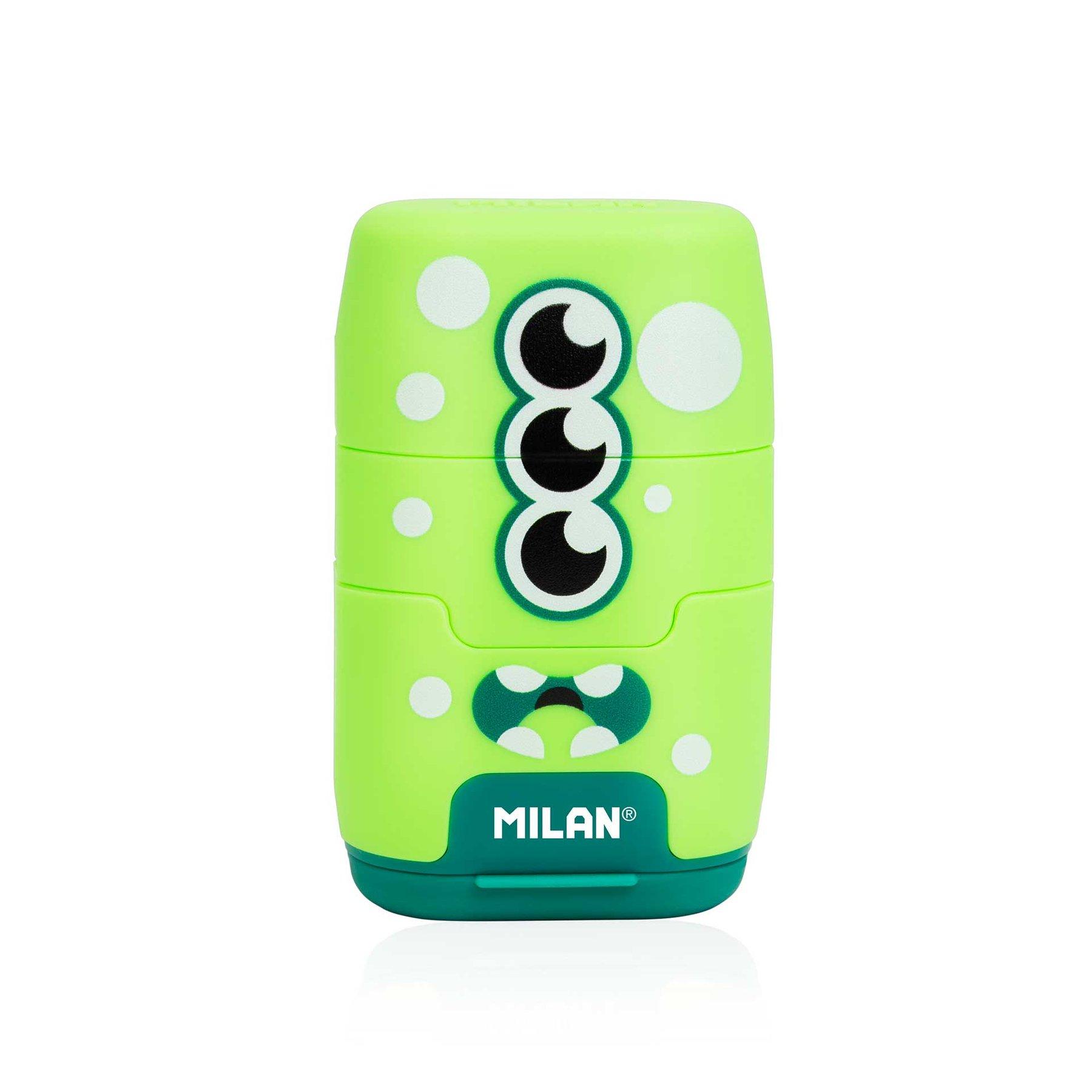 Milan Острилка Compact Aliens, двойна, с гума, цвят асорти | JAR Computers Milan Острилка Compact Aliens, двойна, с гума, цвят асорти