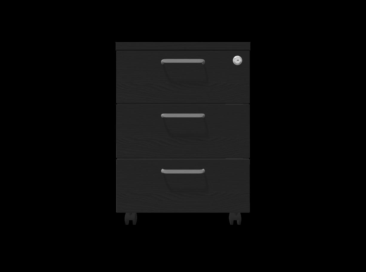 Мобилен контейнер с три чекмеджета Easy Space 3D, 430х480х600мм, ПДЧ 18 мм, черен графит | JAR Computers Мобилен контейнер с три чекмеджета Easy Space 3D, 430х480х600мм, ПДЧ 18 мм, черен графит