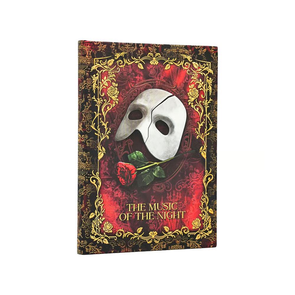 Paperblanks Тефтер Masked Melody, Midi, твърда корица, 72 листа
