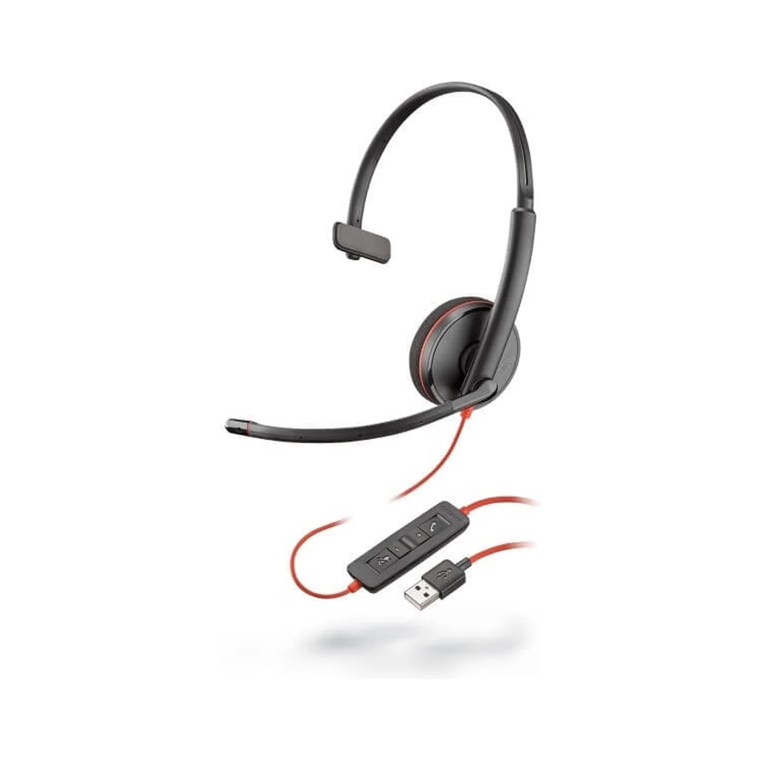 Poly Blackwire 3210 моно слушалка USB-A – жична USB слушалка с микрофон | JAR Computers Poly Blackwire 3210 моно слушалка USB-A – жична USB слушалка с микрофон