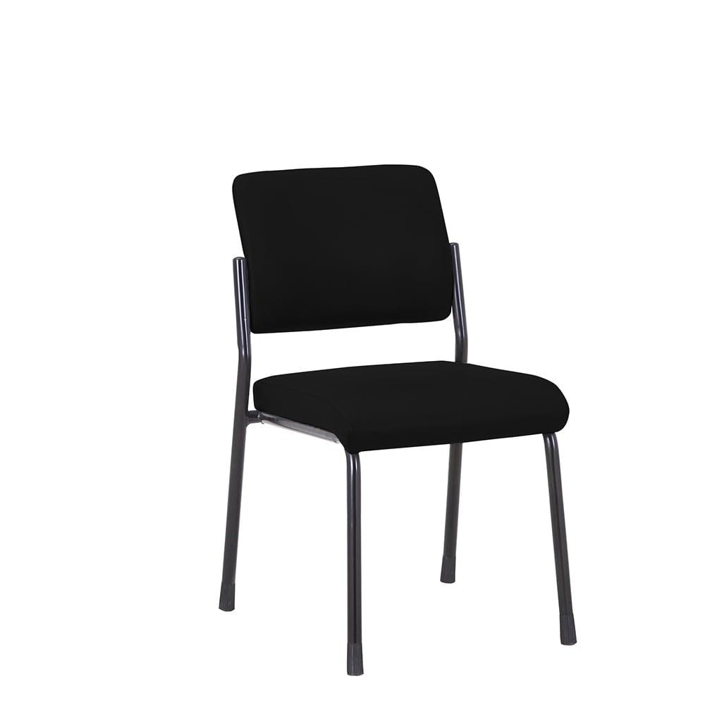 Посетителски стол RFG Solid M, текстил, метална основа, до 150 kg, черен