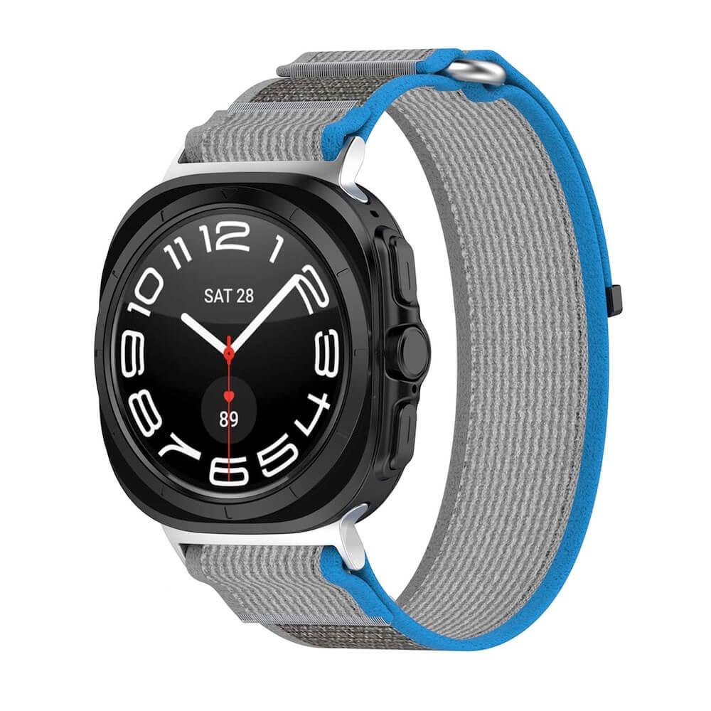 Текстилна каишка за Samsung Galaxy Watch Ultra 47мм - Techsuit Watchband W054 (сив-син) | JAR Computers Текстилна каишка за Samsung Galaxy Watch Ultra 47мм - Techsuit Watchband W054 (сив-син)