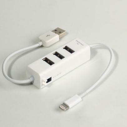 Три портов USB-Lightning хъб за преносими компютри и устройства с Lightning - USB Lightning Hub | JAR Computers Три портов USB-Lightning хъб за преносими компютри и устройства с Lightning - USB Lightning Hub