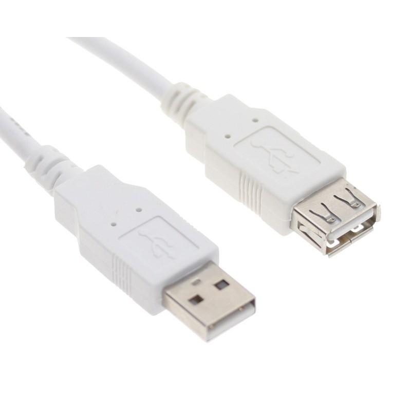 Удължителен USB кабел (3 метра) - Omega USB 2.0 Extension Cord AM - AF (бял) | JAR Computers Удължителен USB кабел (3 метра) - Omega USB 2.0 Extension Cord AM - AF (бял)