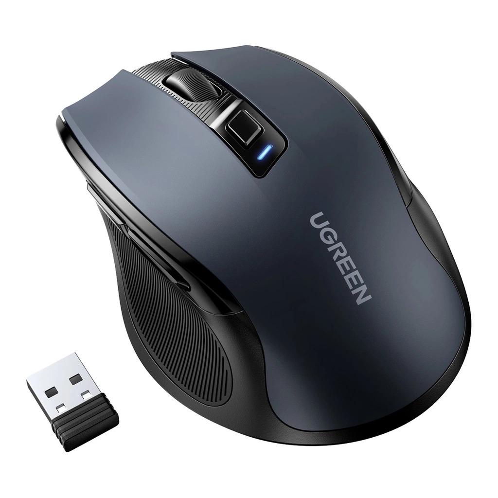 UGREEN Безжична мишка Wireless + Bluetooth Ergonomic silent /черен/ - MU006 / 90855 | JAR Computers UGREEN Безжична мишка Wireless + Bluetooth Ergonomic silent /черен/ - MU006 / 90855