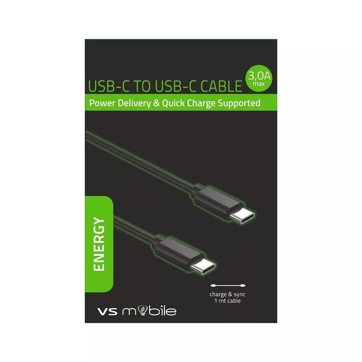 VSM CABLE USB-C - USB-C 1M BK | JAR Computers VSM CABLE USB-C - USB-C 1M BK