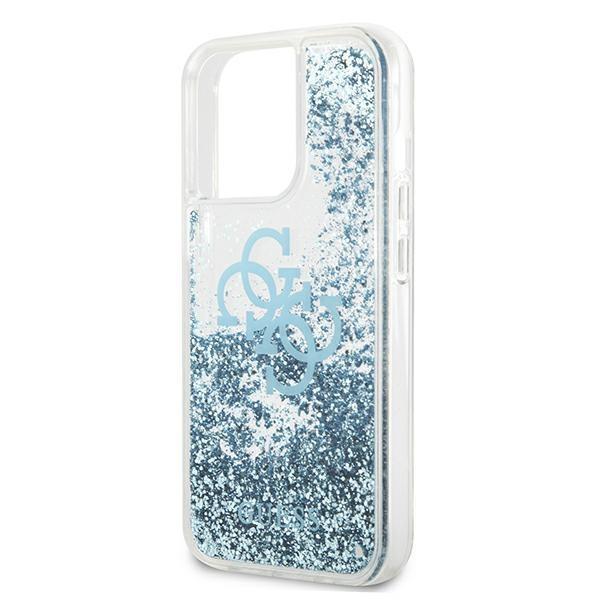 Дизайнерски кейс с висока защита за iPhone 13 Pro Max - Guess Liquid Big Liquid Glitter Case (син) | JAR Computers Дизайнерски кейс с висока защита за iPhone 13 Pro Max - Guess Liquid Big Liquid Glitter Case (син)