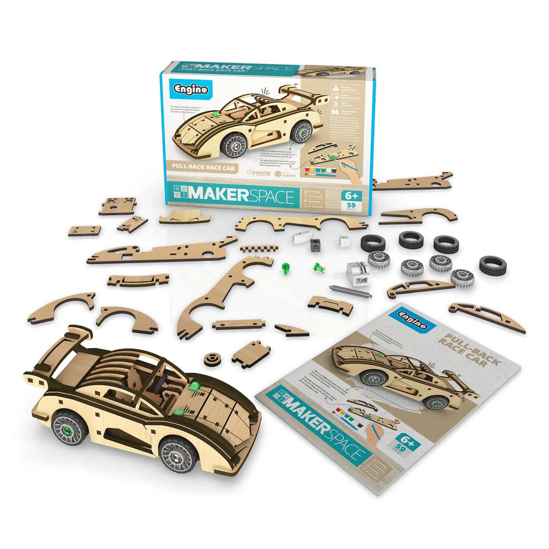 Engino Конструктор Makerspace DIY - Състезателна кола | JAR Computers Engino Конструктор Makerspace DIY - Състезателна кола