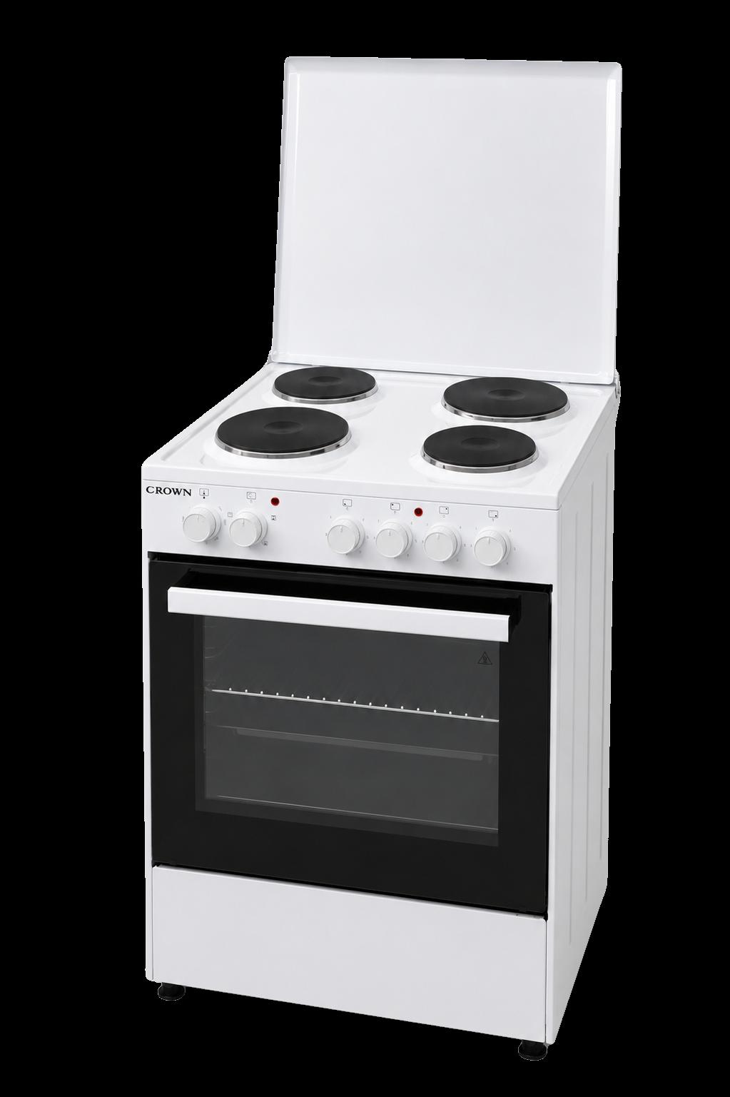 Готварска печка (ток) Crown CHP-6060W , 4 ток , Бял