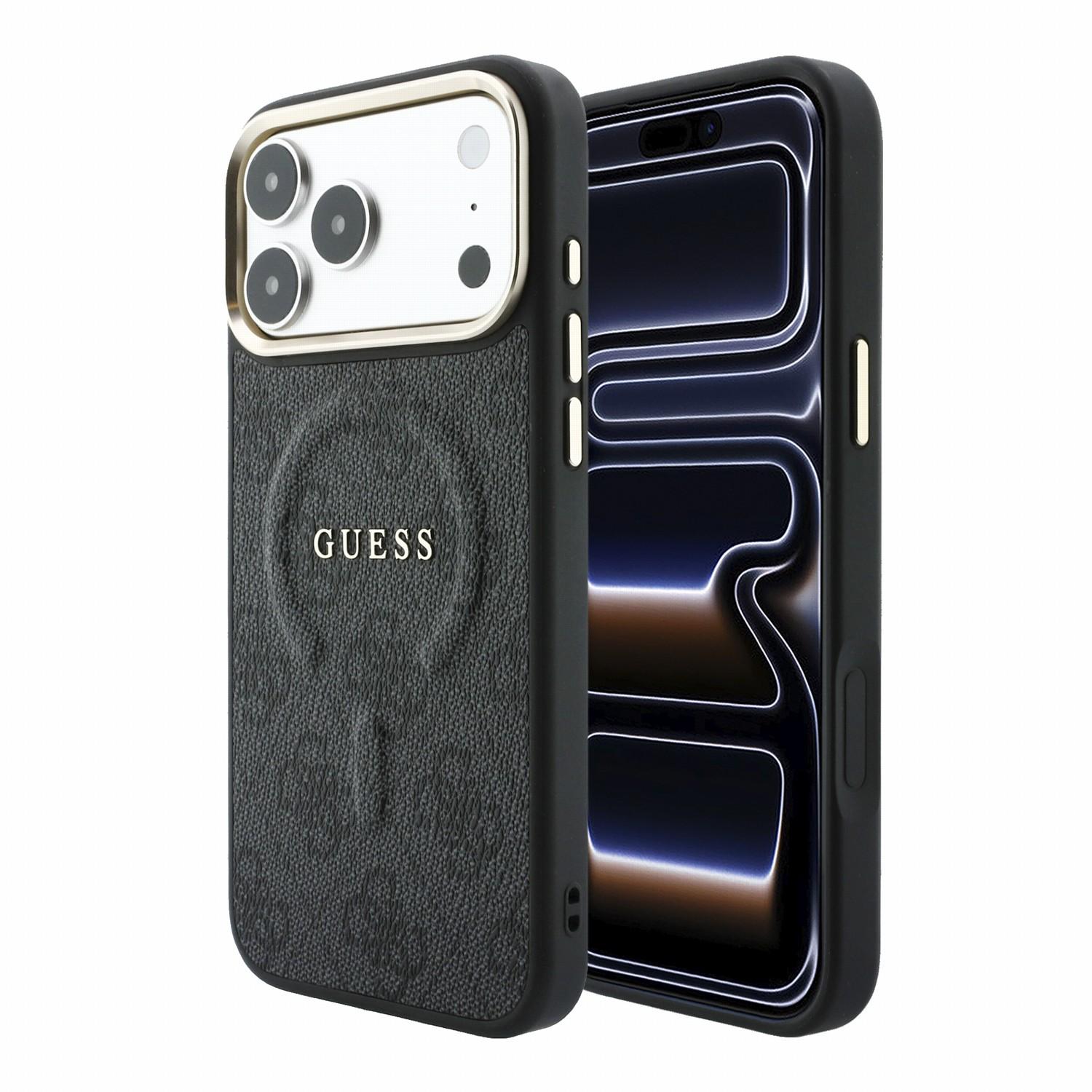 GUESS Калъф Apple iPhone 18 Pro Max, PU Leather 4G Gold Frame Embossed MagSafe /черен/ - GUHMP18XP4MSEGCK | JAR Computers GUESS Калъф Apple iPhone 18 Pro Max, PU Leather 4G Gold Frame Embossed MagSafe /черен/ - GUHMP18XP4MSEGCK