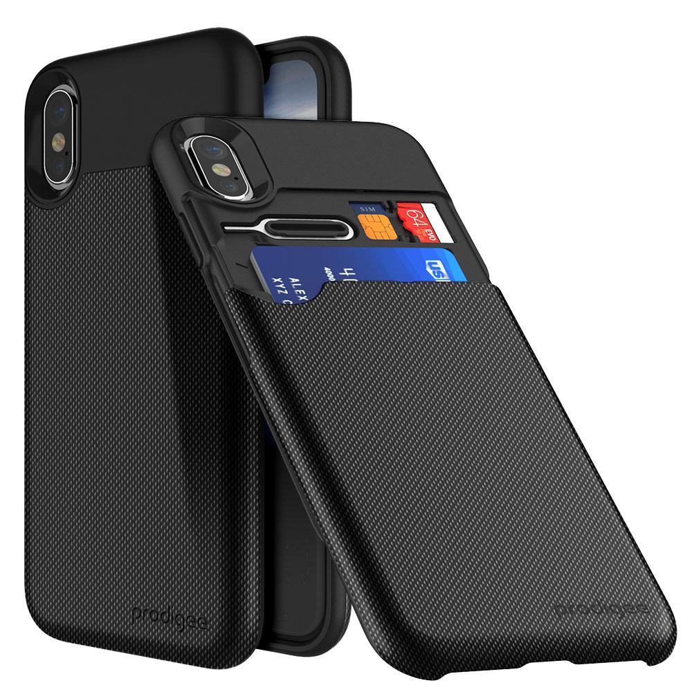 Хибриден кейс с място за карти за iPhone XS, iPhone X - Prodigee Undercover Case (черен) | JAR Computers Хибриден кейс с място за карти за iPhone XS, iPhone X - Prodigee Undercover Case (черен)