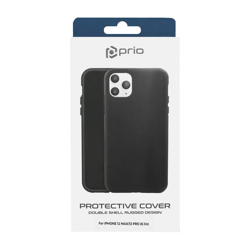 Хибриден кейс с най-висока степен на защита за iPhone 12, iPhone 12 Pro - Prio Protective Hybrid Cover (черен) | JAR Computers Хибриден кейс с най-висока степен на защита за iPhone 12, iPhone 12 Pro - Prio Protective Hybrid Cover (черен)