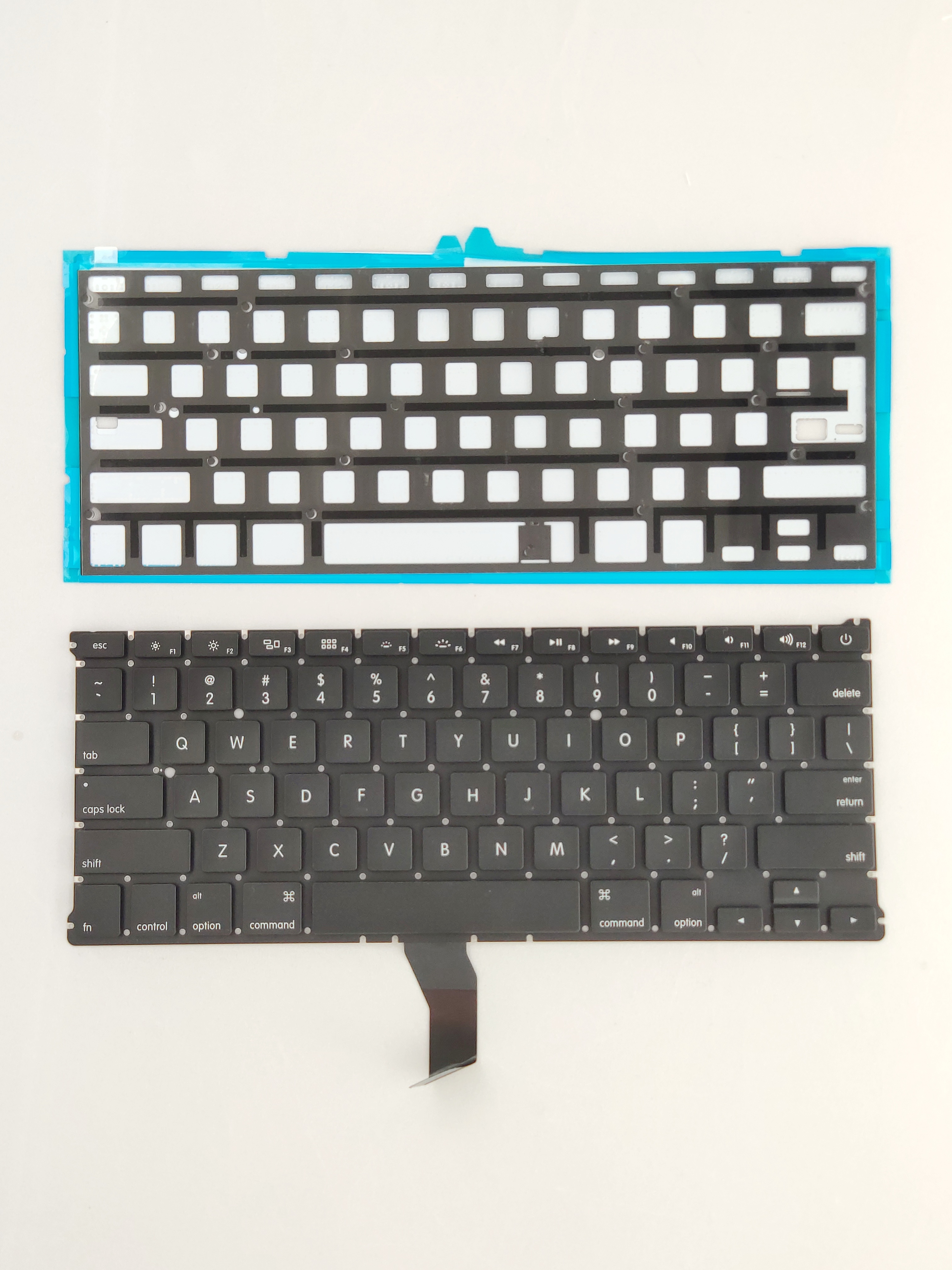 Клавиатура за лаптоп Apple MacBook Air A1369 A1466 Черна Без Рамка (Малък Ентър) с Подсветка / Black Without Frame US With Backlit Version 1 | JAR Computers Клавиатура за лаптоп Apple MacBook Air A1369 A1466 Черна Без Рамка (Малък Ентър) с Подсветка / Black Without Frame US With Backlit Version 1