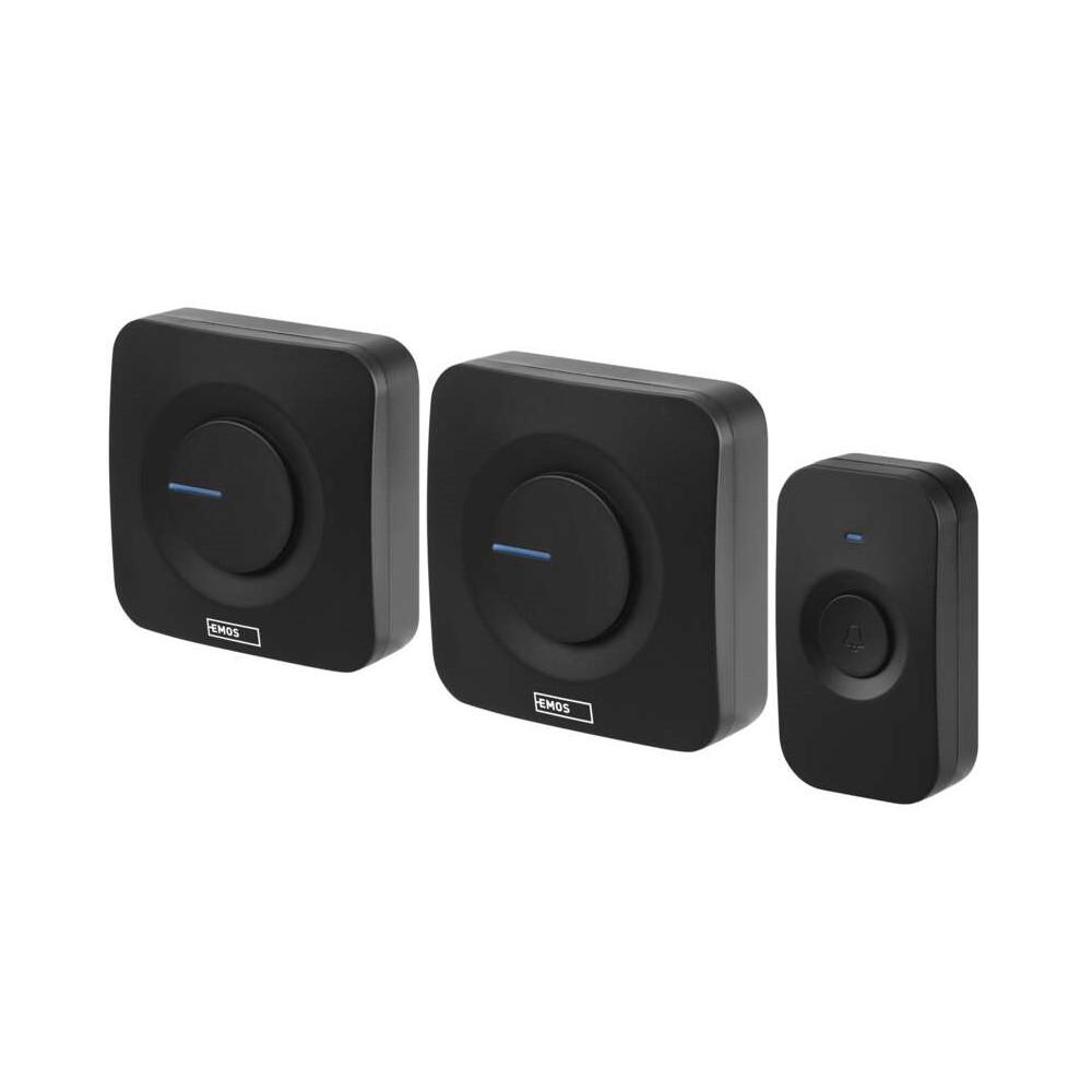 P5730 Безжичен звънец, 90dB, IP56, обхват до 180 м, черен, Emos