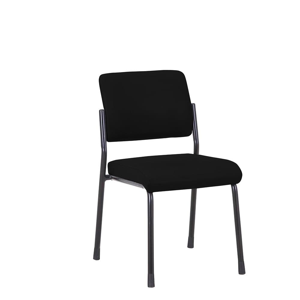 Посетителски стол RFG Solid M, текстил, метална основа, до 150 kg, черен, 4 броя в комплект