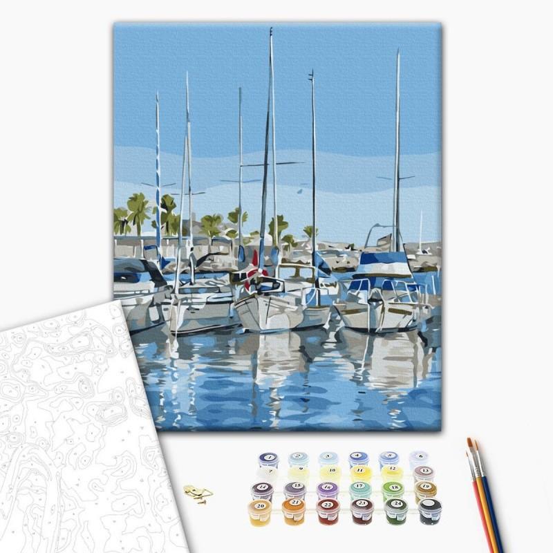 Рисуване по номера BrushMe, с подрамка, MARINE LIFE/Марина, 40x50 см | JAR Computers Рисуване по номера BrushMe, с подрамка, MARINE LIFE/Марина, 40x50 см