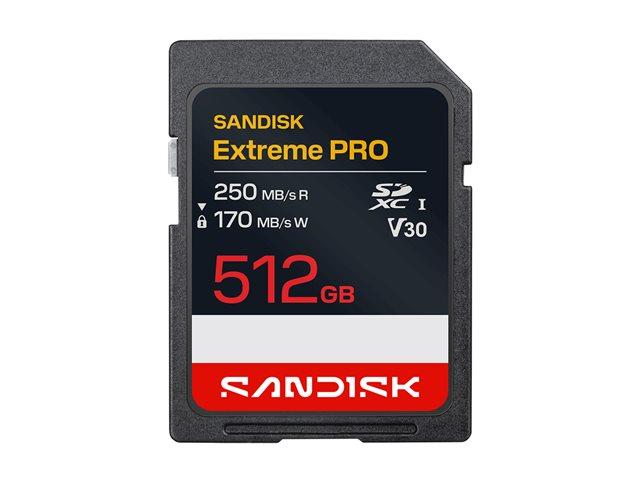SANDISK Extreme Pro SD UHS-I 512GB SD 250MB/s Read / 170MB/s Write