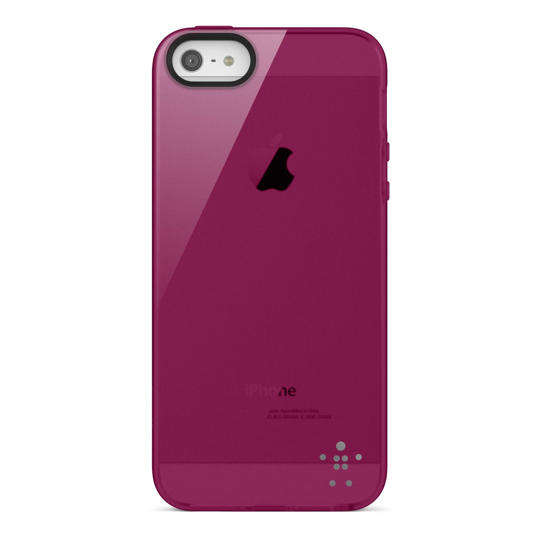 Силиконов калъф за iPhone 5, iPhone 5S, iPhone SE - Belkin Grip Sheer (розов) | JAR Computers Силиконов калъф за iPhone 5, iPhone 5S, iPhone SE - Belkin Grip Sheer (розов)