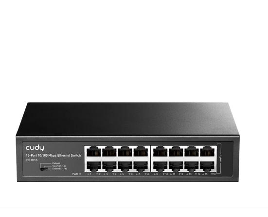 Суич Cudy FS1016, 16 портов, 10/100Mbps, Metal Switch