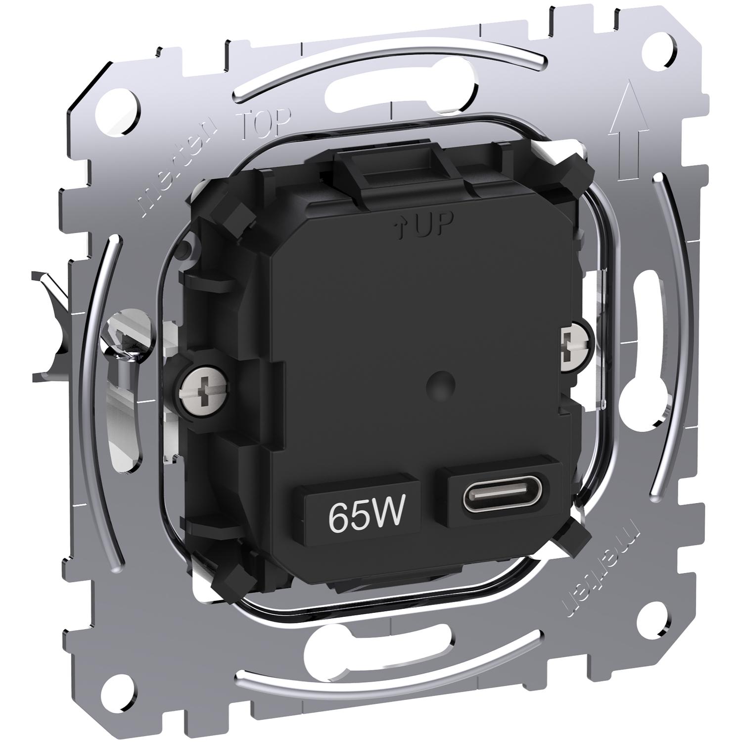 USB зарядно устройство тип C с технология за захранване и 65 W мощност на зареждане / USB QUICK CHARGE - SCHNEIDER ELECTRIC Merten MEG4366-0130 | JAR Computers USB зарядно устройство тип C с технология за захранване и 65 W мощност на зареждане / USB QUICK CHARGE - SCHNEIDER ELECTRIC Merten MEG4366-0130
