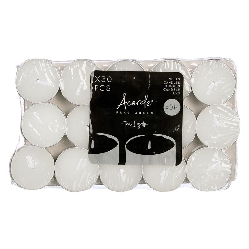 Чаени свещи Acorde, White Tea, 3 часа, 30 броя | JAR Computers Чаени свещи Acorde, White Tea, 3 часа, 30 броя