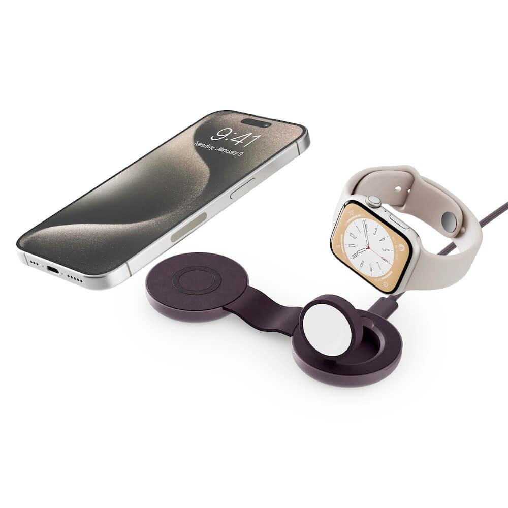 Двойна поставка (пад) за безжично зареждане за iPhone с Magsafe и Apple Watch - TwelveSouth ButterFly SE 2-in-1 Qi2 Magnetic Wireless Charging Pad 15W | JAR Computers Двойна поставка (пад) за безжично зареждане за iPhone с Magsafe и Apple Watch - TwelveSouth ButterFly SE 2-in-1 Qi2 Magnetic Wireless Charging Pad 15W