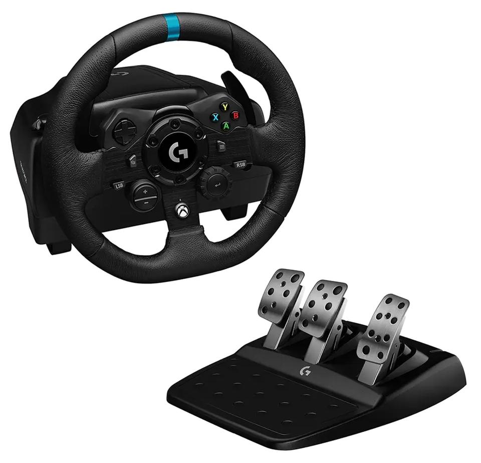 Гейминг волан с педали Logitech - G923, Trueforce, PC, черен | JAR Computers Гейминг волан с педали Logitech - G923, Trueforce, PC, черен