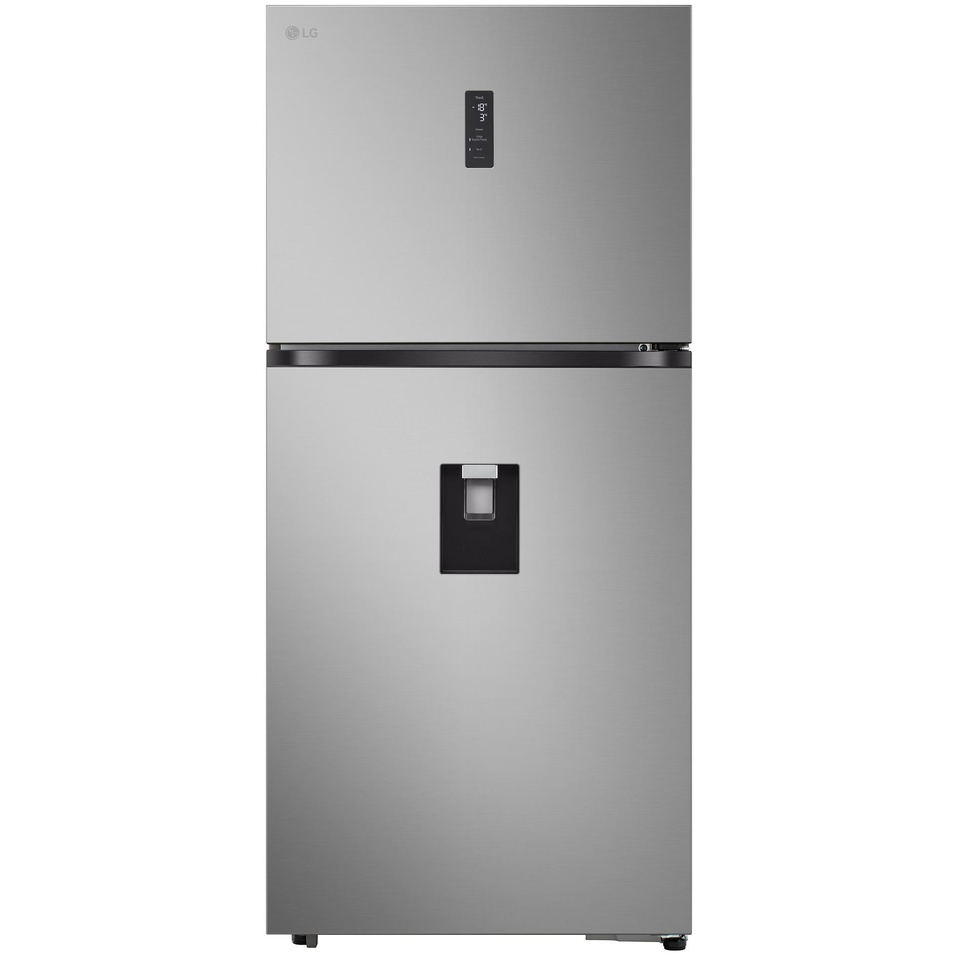 Хладилник с горна камера LG GTFV61PYBQD , 609 l, E , No Frost , Инокс