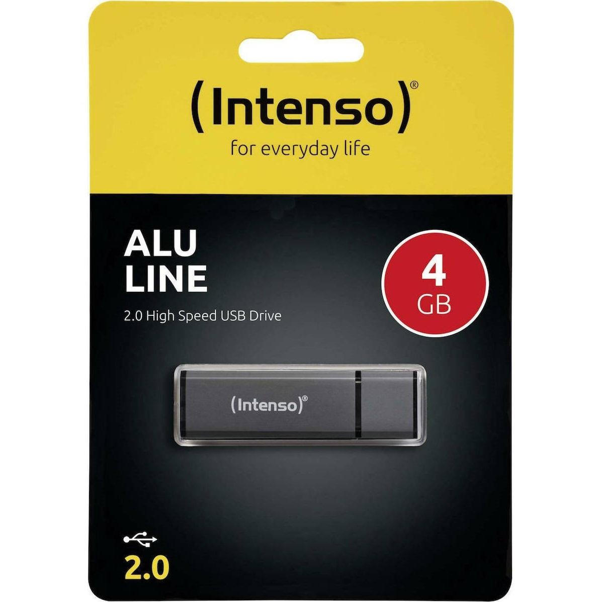 INTENSO Alu Line 4GB USB Stick 2.0 Anthracite (3521451) (INTE3521451)