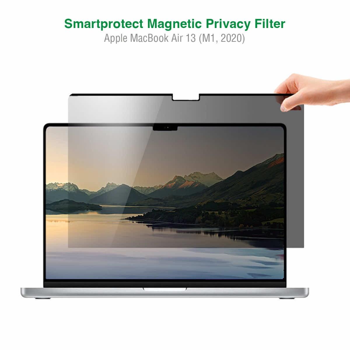 Магнитно защитно покритие с определен ъгъл на виждане за дисплея на MacBook Air 13 M1 - 4smarts Smart Protect Magnetic Privacy Filter (2020) | JAR Computers Магнитно защитно покритие с определен ъгъл на виждане за дисплея на MacBook Air 13 M1 - 4smarts Smart Protect Magnetic Privacy Filter (2020)