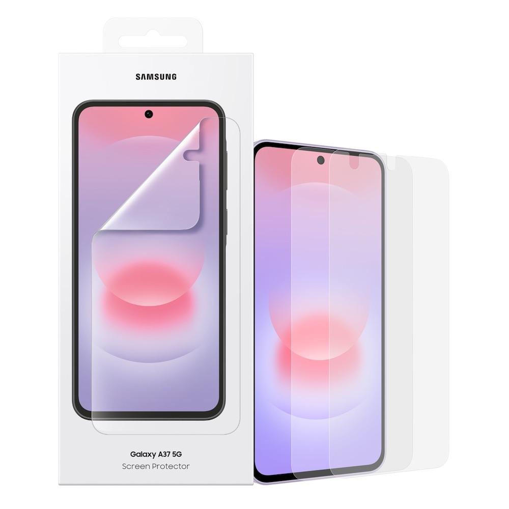 Оригинално защитно покритие за дисплея на Samsung Galaxy A37 5G - Samsung Screen Protector EF-UA576CTEGWW (прозрачно) (2 броя) | JAR Computers Оригинално защитно покритие за дисплея на Samsung Galaxy A37 5G - Samsung Screen Protector EF-UA576CTEGWW (прозрачно) (2 броя)
