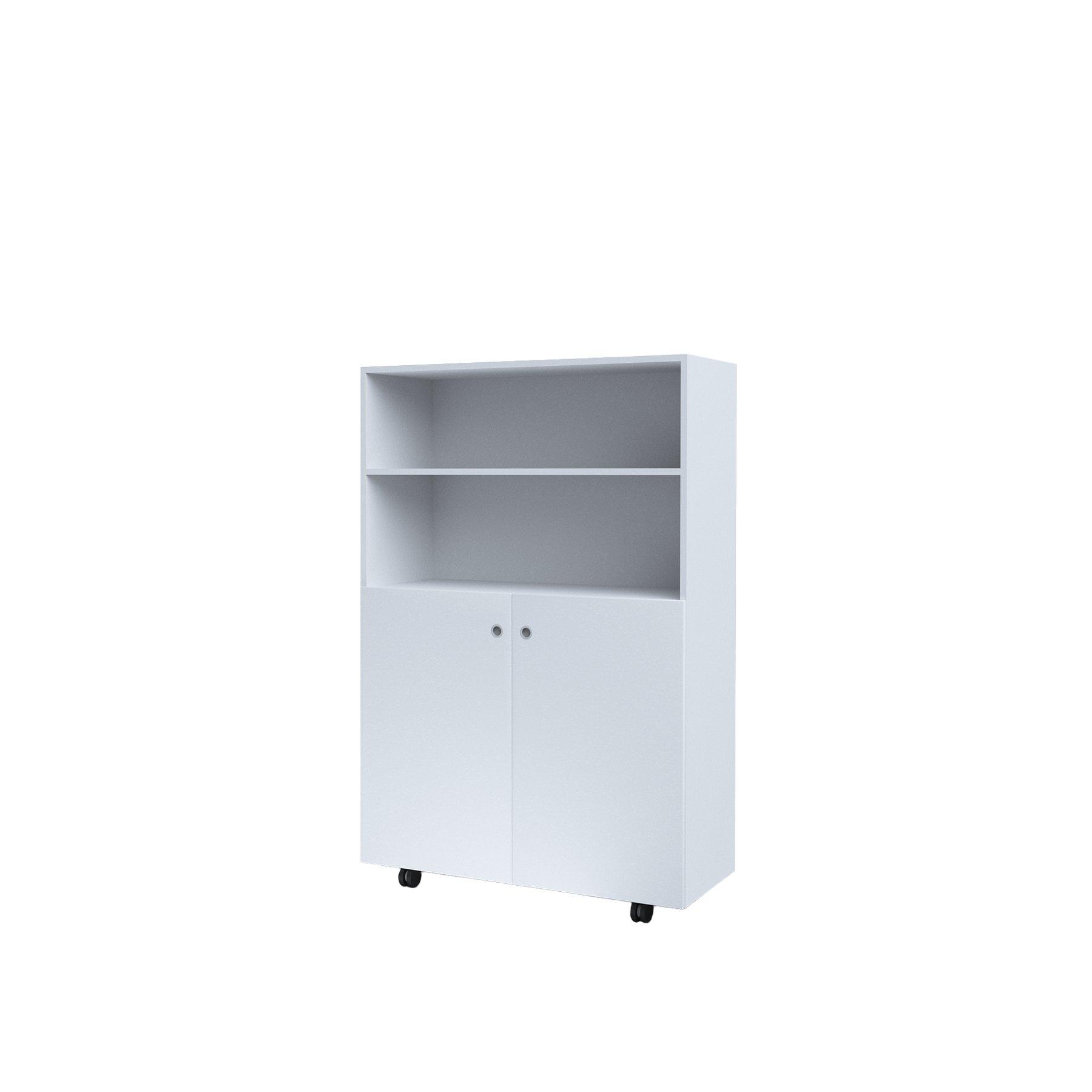Шкаф RFG, с 4 рафта, с колелца, 1040 х 400 х 1500 mm, ПДЧ, бял