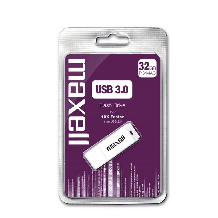 USB памет MAXELL Speedboat, 32GB USB 3.0 бяла | JAR Computers USB памет MAXELL Speedboat, 32GB USB 3.0 бяла