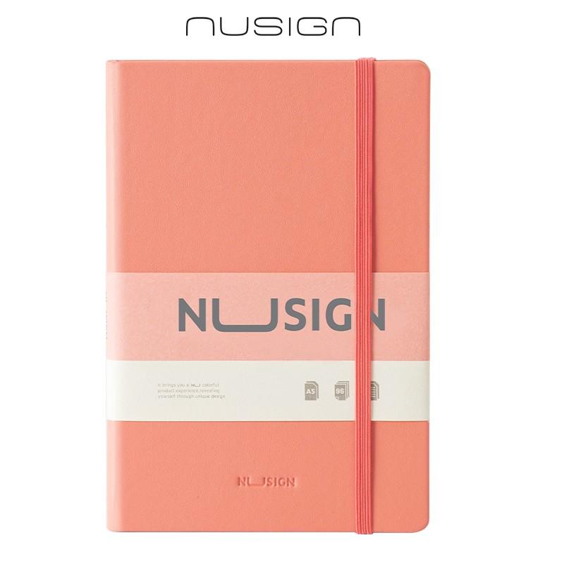 Бележник с ластик Nusign Classic ENS281 A5, 96 л., линиран шамоа офсет 80 г, корица ECO кожа, корал | JAR Computers Бележник с ластик Nusign Classic ENS281 A5, 96 л., линиран шамоа офсет 80 г, корица ECO кожа, корал