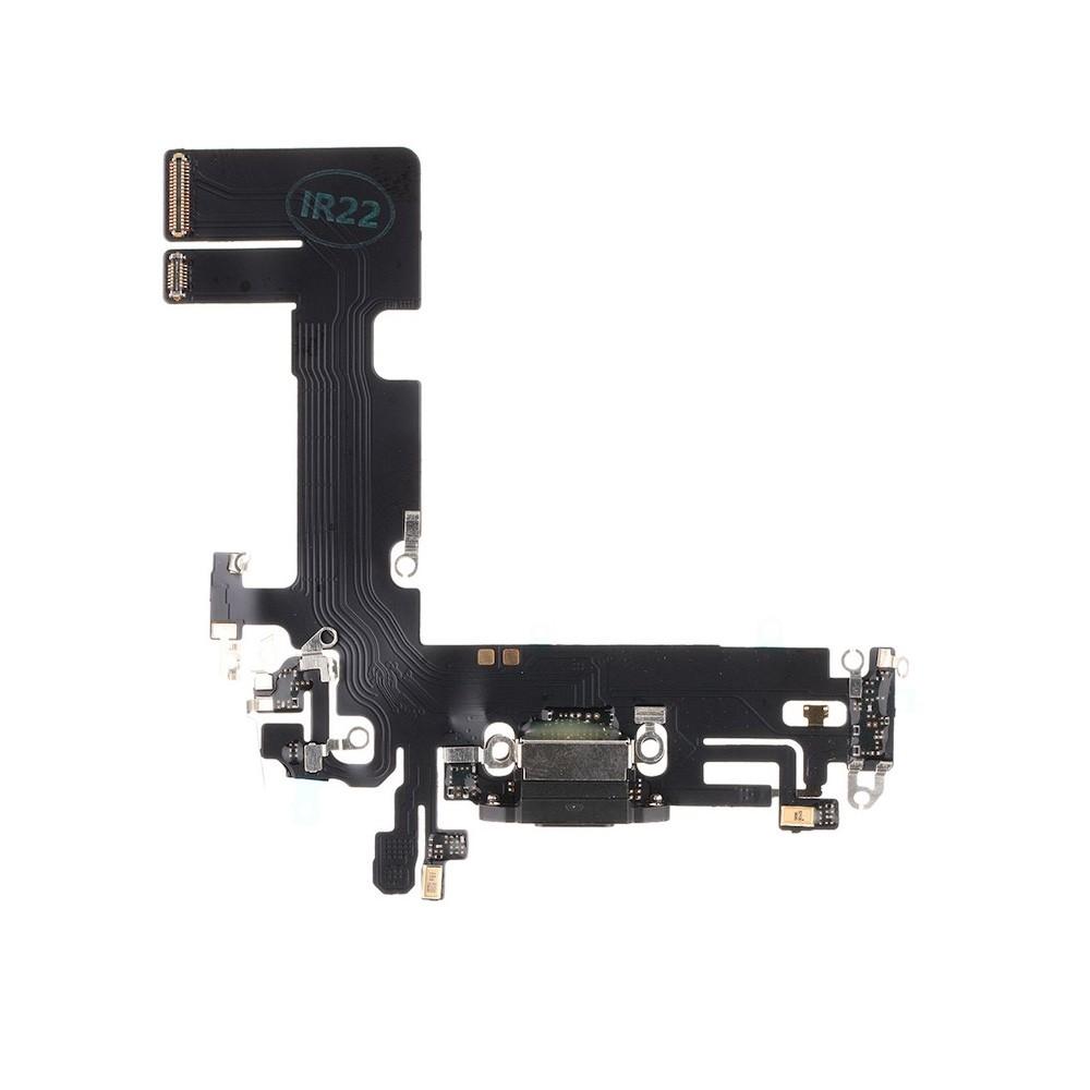 BK OEM iPhone 13 System Connector and Flex Cable - резервен лентов кабел с Lightning конектора и долните микрофони за iPhone 13 (черен)