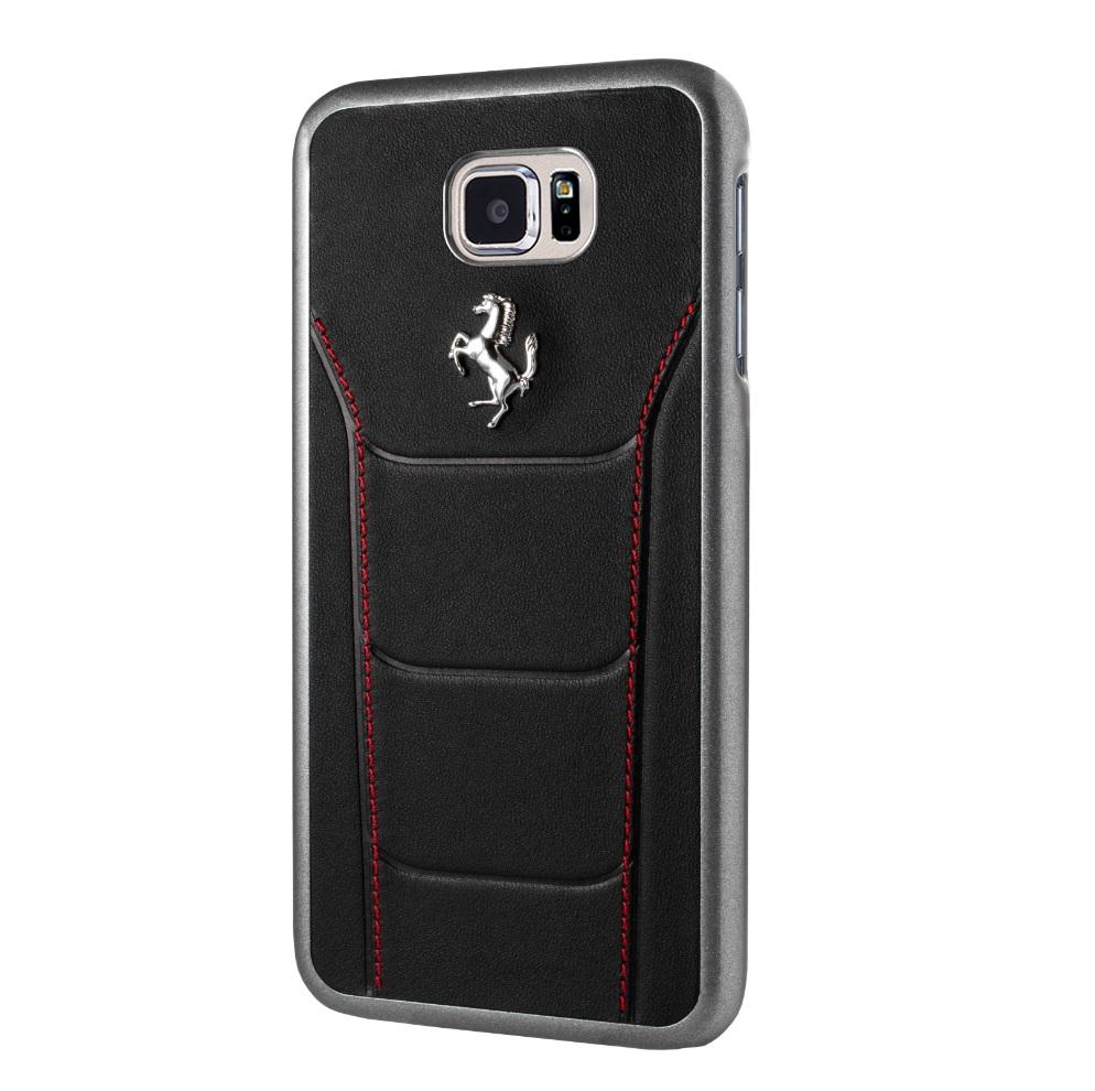 Дизайнерски кожен кейс за Samsung Galaxy S7 - Ferrari Genuine Leather Hard Case (черен) | JAR Computers Дизайнерски кожен кейс за Samsung Galaxy S7 - Ferrari Genuine Leather Hard Case (черен)
