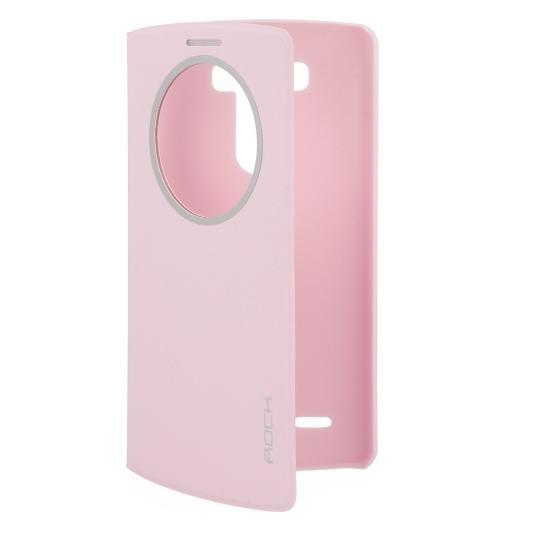 Кожен калъф и поставка за LG G3 - Rock Side Flip Case Uni Series Preview (розов) | JAR Computers Кожен калъф и поставка за LG G3 - Rock Side Flip Case Uni Series Preview (розов)