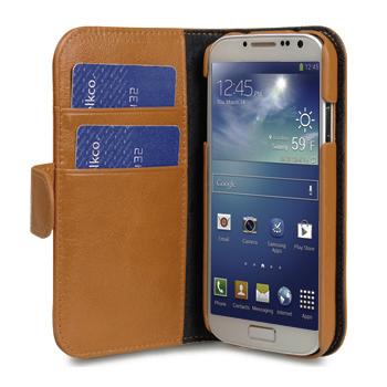 Кожен калъф, тип портфейл (естествена кожа) за Samsung Galaxy S4 i9500 - Melkco Wallet Flip Case (кафяв) | JAR Computers Кожен калъф, тип портфейл (естествена кожа) за Samsung Galaxy S4 i9500 - Melkco Wallet Flip Case (кафяв)