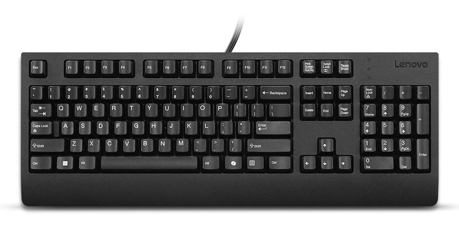 Lenovo Preferred Pro II клавиатура В къщи/В офис USB Немски Черен