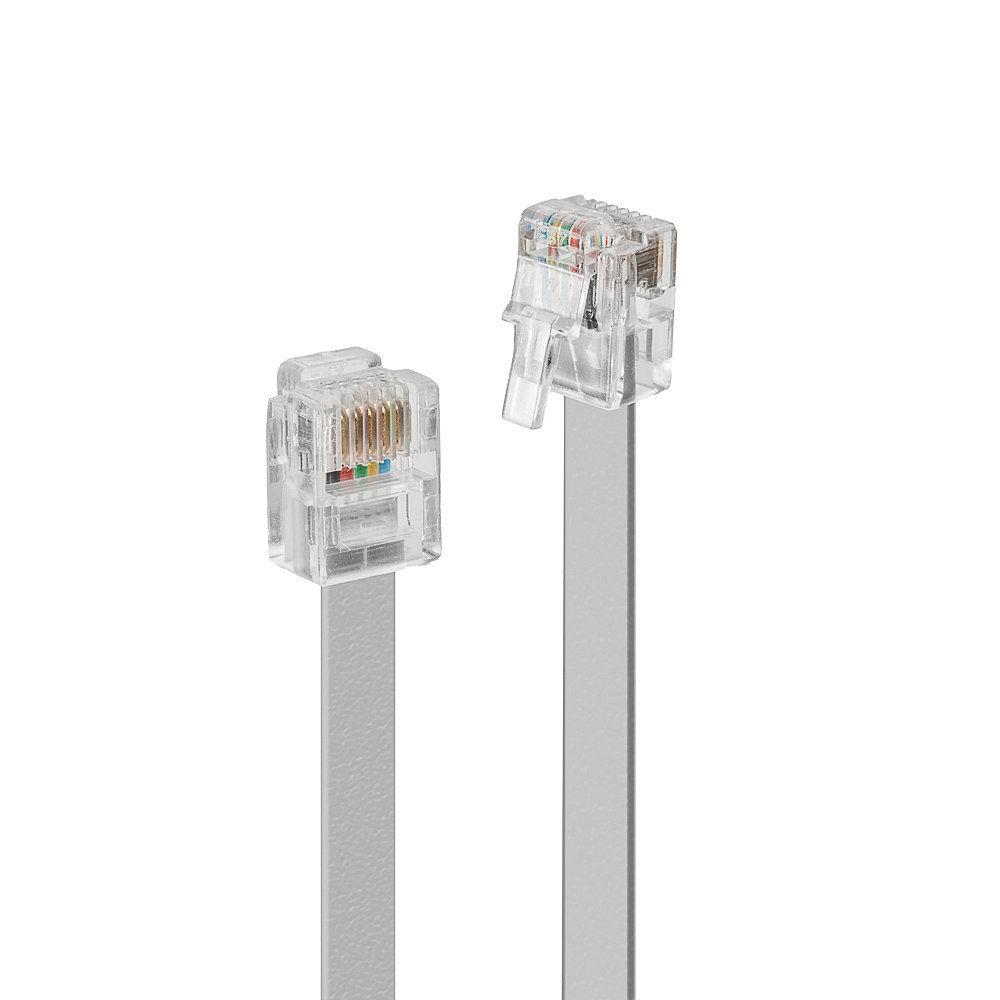 LINDY LNY-34229 :: Кабел RJ12, 6P6C, сив, 50.0 м