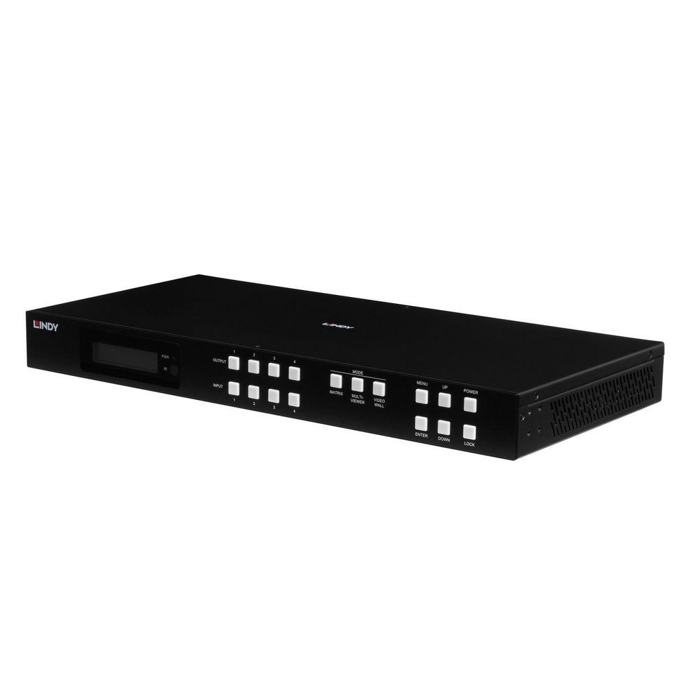 LINDY LNY-38390 :: 4x4 HDMI 4K60 Seamless Multi-View Matrix превключвател, Video Wall Scaling